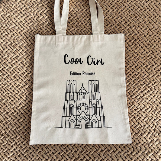 Tote Bag “Cool Girl” Édition Rémoise – cathédrale de Reims