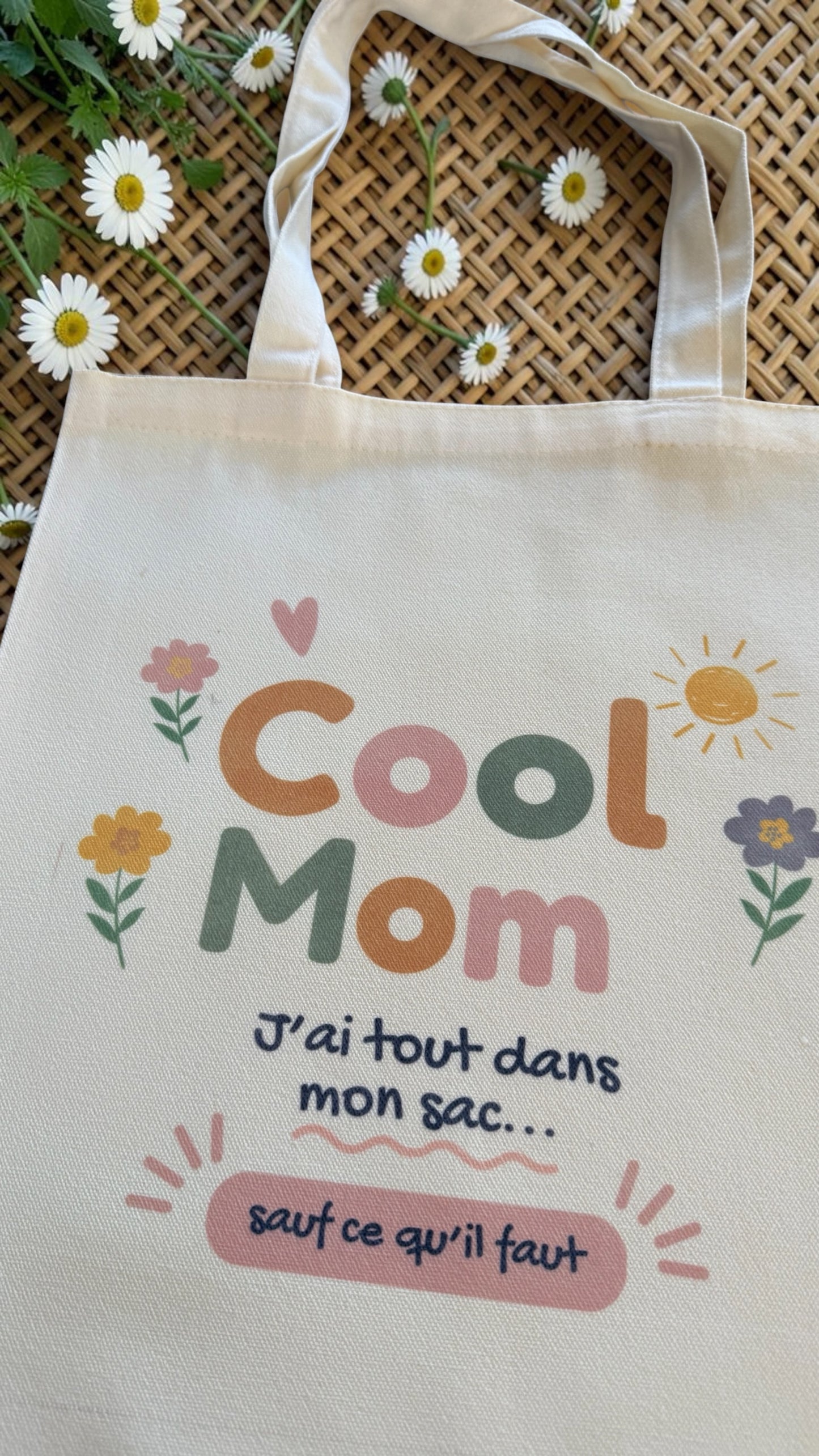 Tote bag maman “Cool Mom” organisées