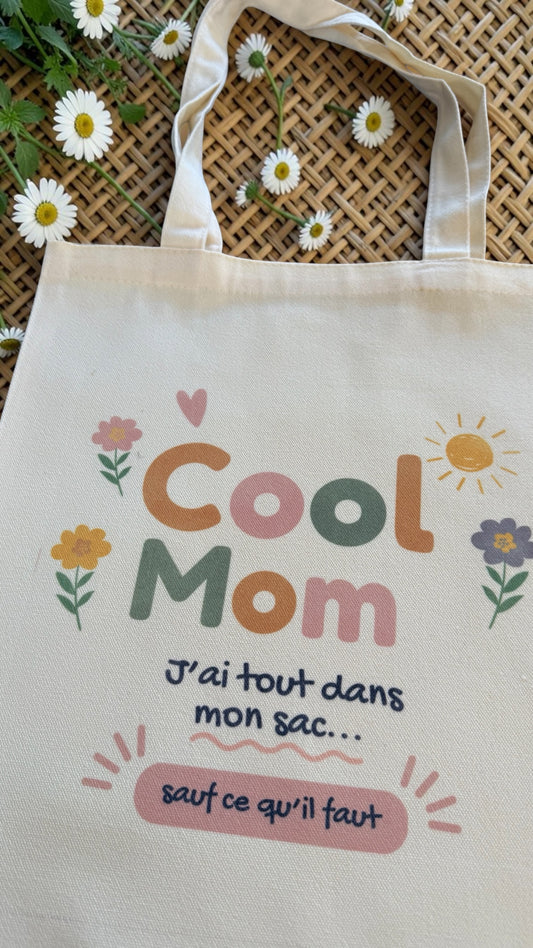 Tote bag maman “Cool Mom” organisées